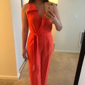 banana republic orange jumpsuit